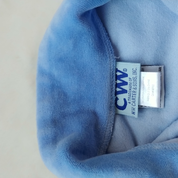 H.W. Carter & Sons Embroidered Best Friends Dog & Bear  Footed Velour PJ's  3-6M - Picture 4 of 4